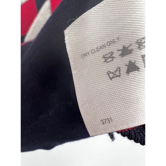 Brooks Brother Merino Wool Black Red Argyle Sleeveless Sweater Vest Size Large - Picture 3 of 7